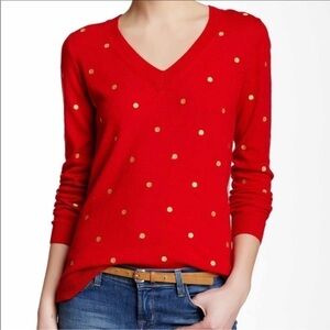 J. Crew Polka Dot Wool Blend Sweater Size: S